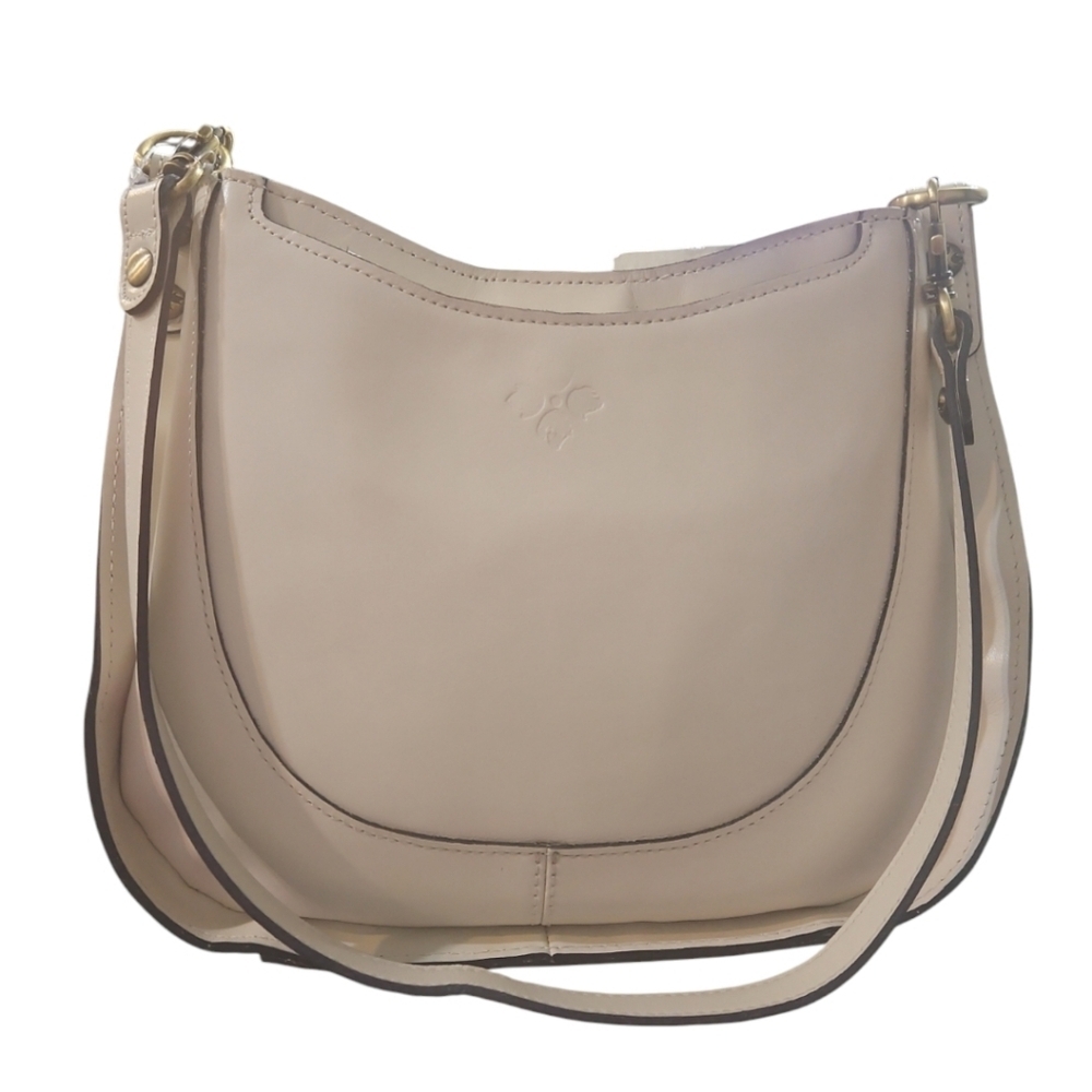 NWT Patricia Nash Caletta Hobo Crossbody Bag Ivory Latte Leather Shoulder - Picture 10 of 14